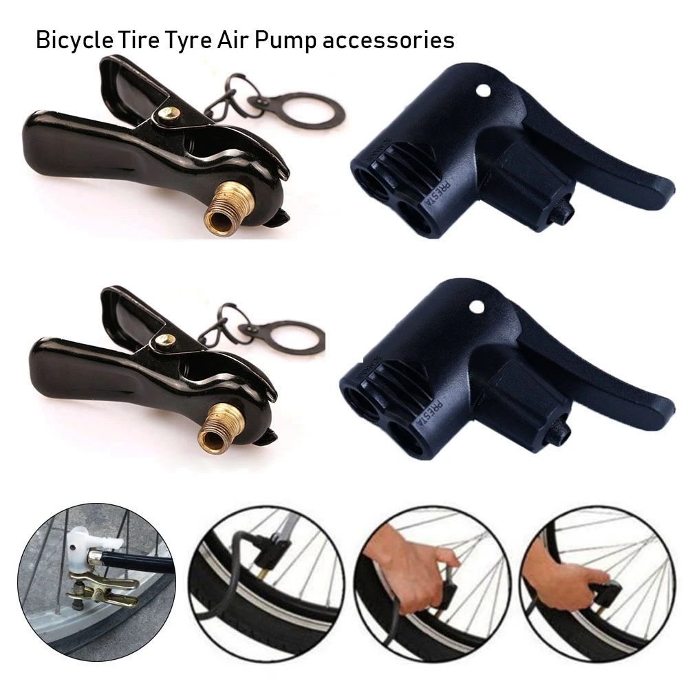 Multi-verwenden Inflator Pumpe Düse/Clips FV AV Ventil Anschluss Kopf Ventil Fahrrad Reifen Reifen Luftpumpe Bike radfahren Im Freien Zubehör – Detail 2