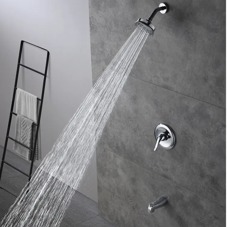 Wall Mounted Top Quality Brass Bathroom Single Handle Shower Faucet Set with 3 functions Shower head Concealed Shower Valve Sets