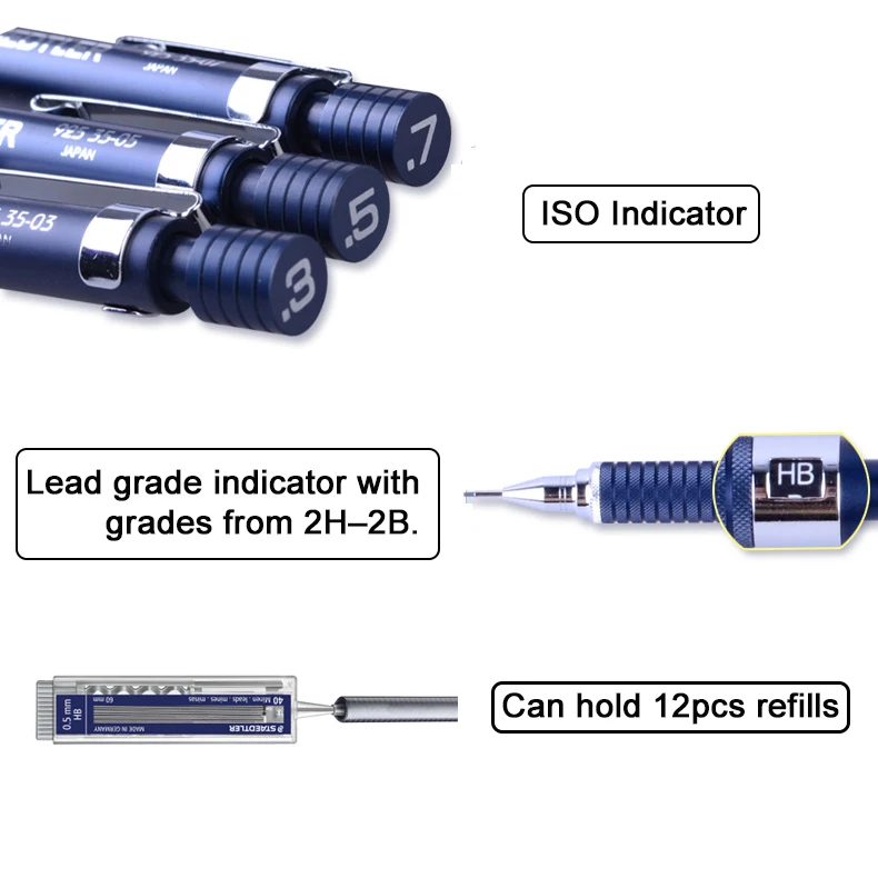 Germany Staedtler 925 35 Professional Drafting Mechanical Pencil 2.0mm Manga Architecture Design Writing Supplies