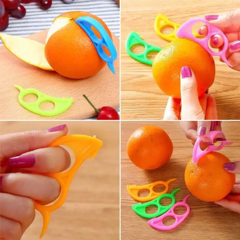 1PC Creative Orange Peelers Lemon Slicer Fruit Stripper Plastic Easy Slicer Peeler Opener Citrus Knife Kitchen Accessories