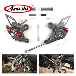 Arashi For Yamaha MT09 MT-09 FZ-09 2014 2015 2016 2017 2018 2019 2020 QS CNC Adjustable Footrest Rear Sets Rearset Foot Pegs