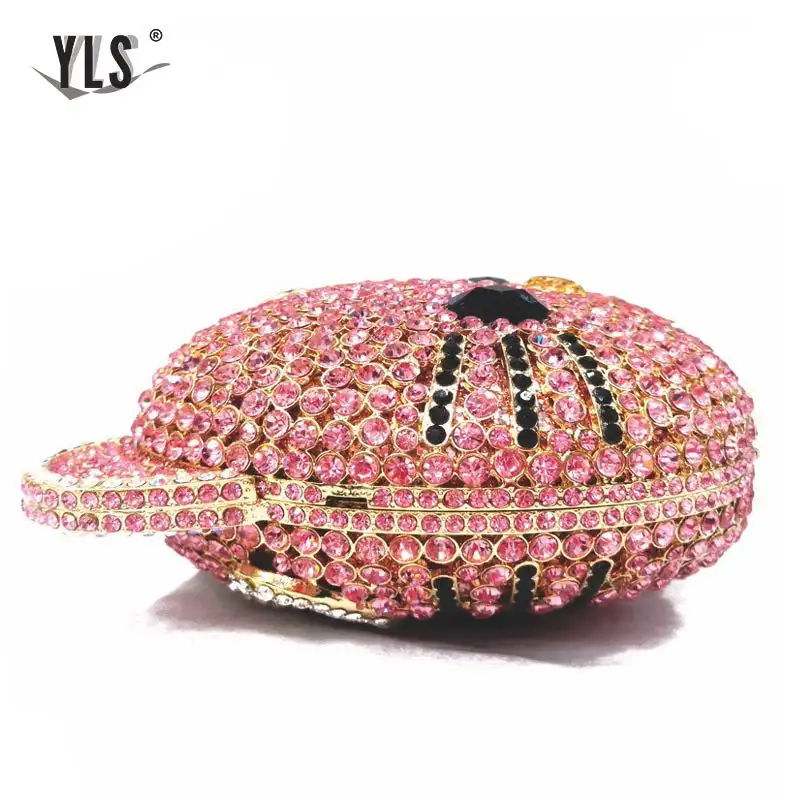 Diamante Clutch Bag NEW Lovely Cat Fancy Crystal Evening Bag Clutch Purse in Pink YLS-A02