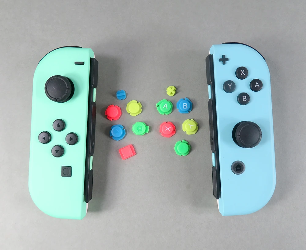 1set Colorato ABXY Direzioni Tasti Bottoni Joystick per Nintendo Switch NS NX Controller Joy con Sinistra Destra Controller