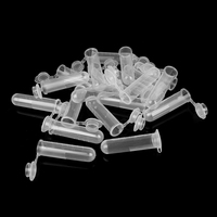 20PCS 5ml Translucent Plastic Centrifuge Tube Small Round Bottle Lab Scale Sample Storage Lid With Cover Powder Solid Container