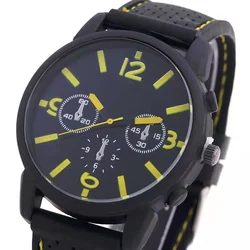 Stylish and casual high quality eco-friendly silicone strap men's large dial quartz watch student boys digital minimalist retro