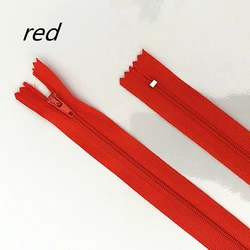 10 pcs. 10-60 cm (4-24 inches) red Nylon Zippers Tailor Sewer Craft Crafter's & FGDQRS