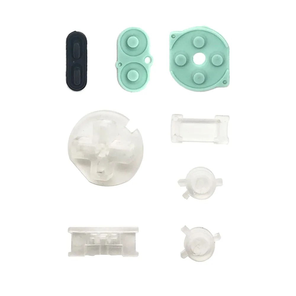 16 Colors Buttons with Silicone Rubber Pad for GBC A B D-Pad Buttons with Power ON/OFF Button Keypads with pad For Gameboy Color