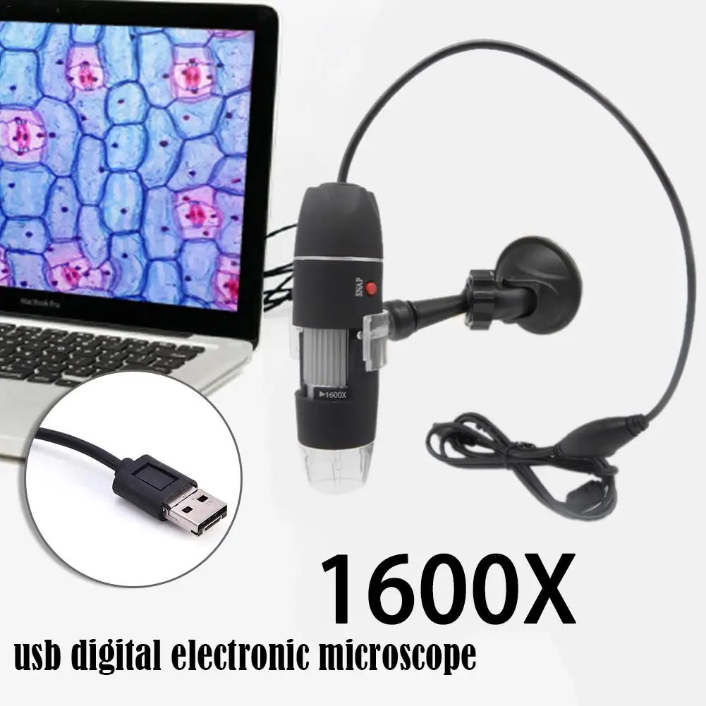 Mega Pixels 1600X 8 LED Digital Microscópio USB Lupa Microscópio Eletrônico Estéreo USB Endoscópio Câmera