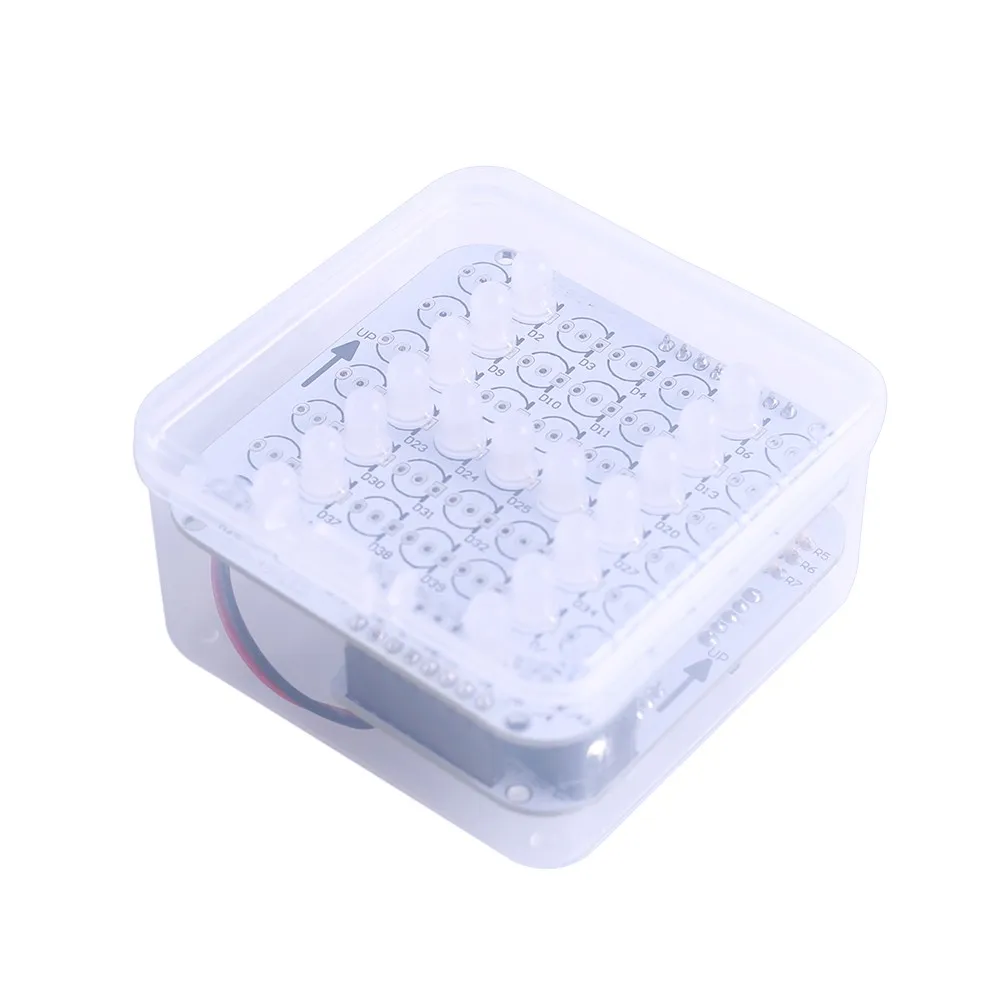 DIY Electronic Kit LED Dot Matrix Display Screen Tri-color Gradient Soldering Practice LED Breath Light Electronic Component Kit