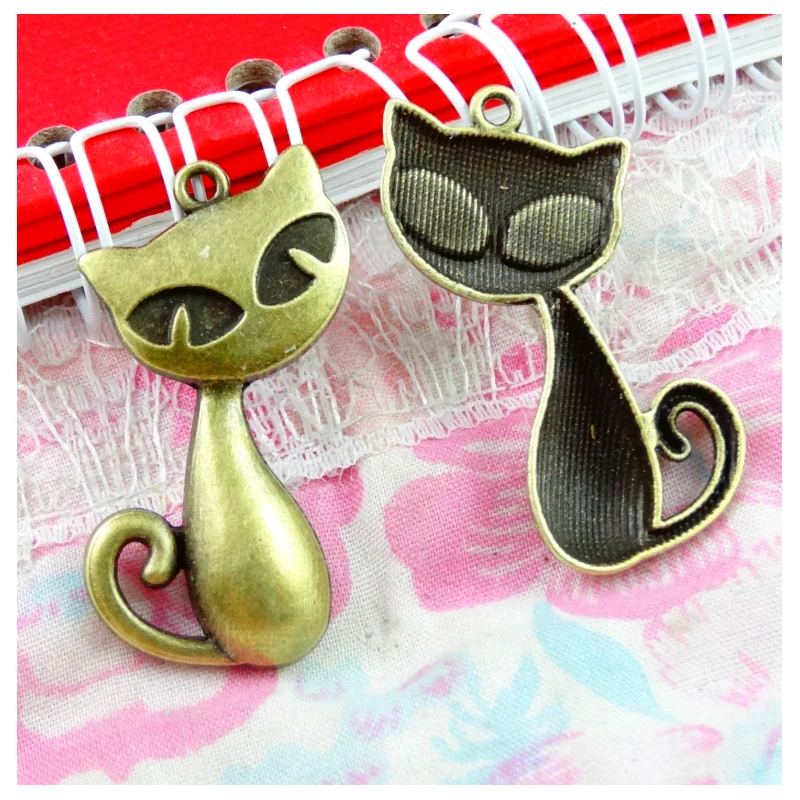 30pcs 39*26MM Antique bronze Fox charm pendants jewelry accessories wholesale ZAKKA animal charms, alloy animal-shaped jewellery