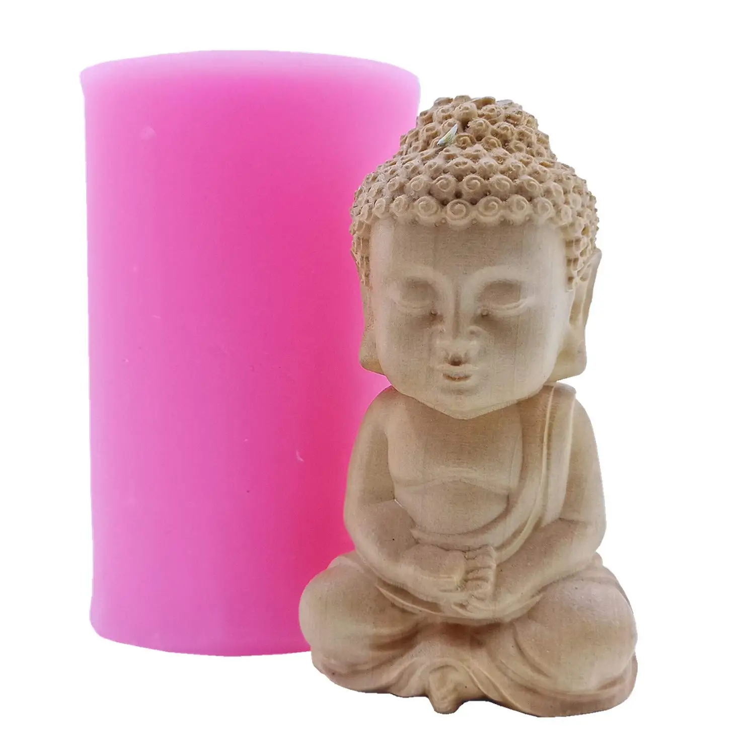 Buddha Design Candle Molds Soap 3D Silicone Mold For Candle Wax Aroma Gypsum Resin Decorating Craft Mold