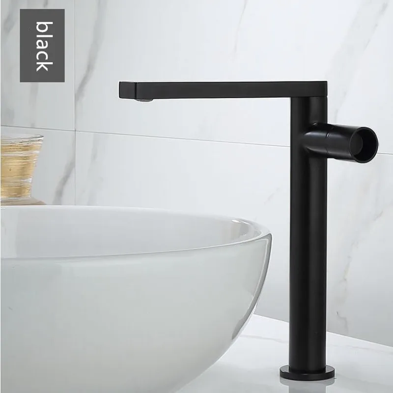 

Смеситель для раковины Ванная комната, однорычажный смеситель для горячей и холодной воды, латунный вращающийся смеситель, щетка, золотой хром, черный, смеситель для раковины, раковины, кран