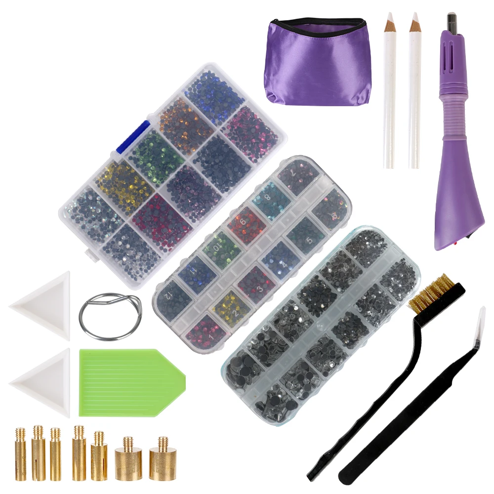 

DIY Decoration EU Plug Rhinestone Heat-fix Tool Gun Hot Fix Rhinestones Set Crystal Glass Hotfix Rhinestone Applicator