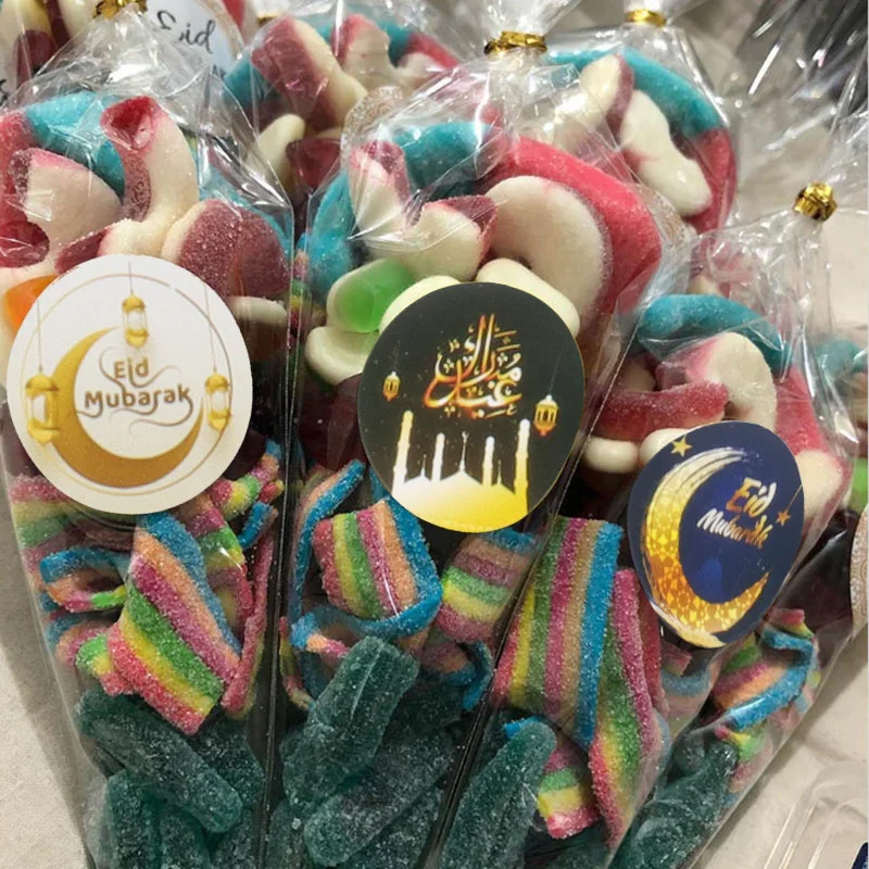 

Ramadan EID Mubarak Decoration Paper Sticker Box Gift Lable Seal Sticker Islamic Muslim Eid al-fitr Decoration Supplies For Home