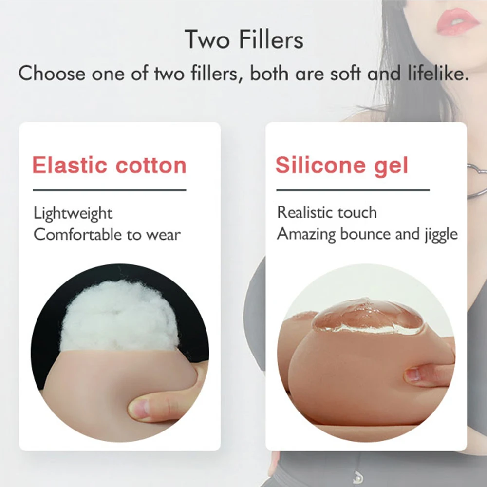 Formes De Poitrine En Silicone KnowU - Col Haut, Taille L Bonnet C - Neuf Avec étiquettes