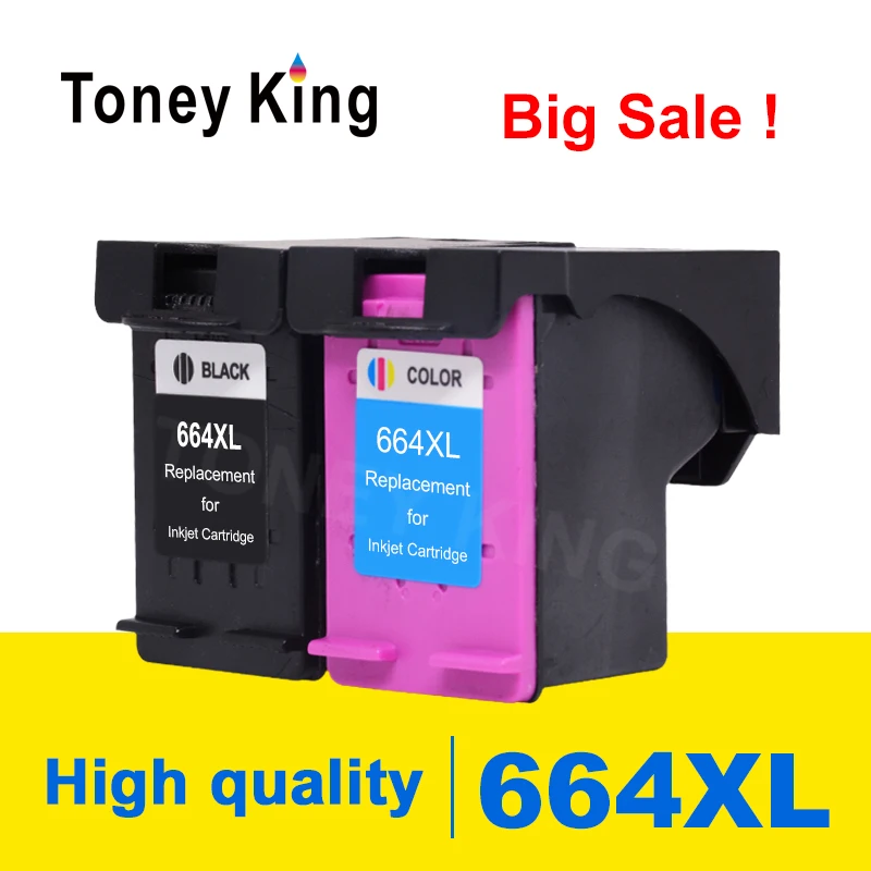 

Картридж для принтера Toney King, совместимый с hp 664 XL, новый Deskjet 2600 5000 5200 4538 4678 3636 3638 3838 1115 1118 2135 664XL