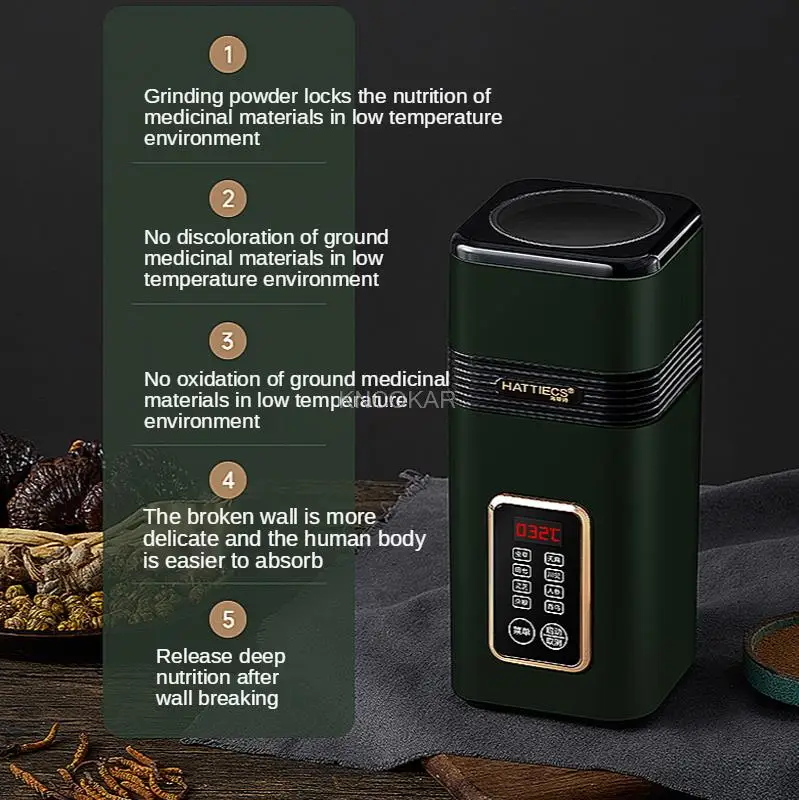 Low Temperature Pulverizer Household Small Automatic Pulverizer Superfine Crushing Traditional Chinese Medicine Pulverizer