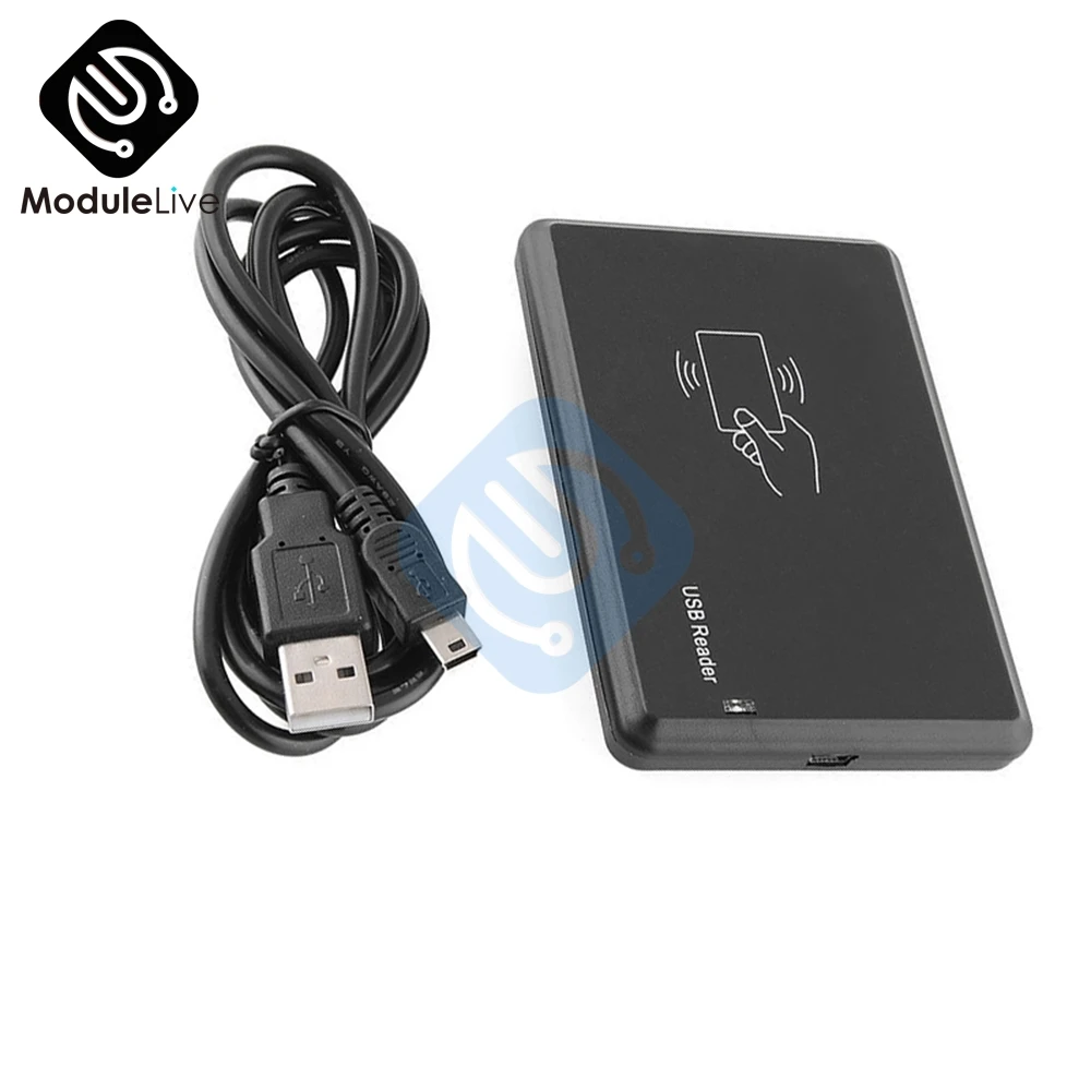 13.56MHZ RFID Smart IC Card Reader (only Read) For Access Control Port Mifare Compatible RFID Card 106 Kbit/s DC 5V + USB Cable