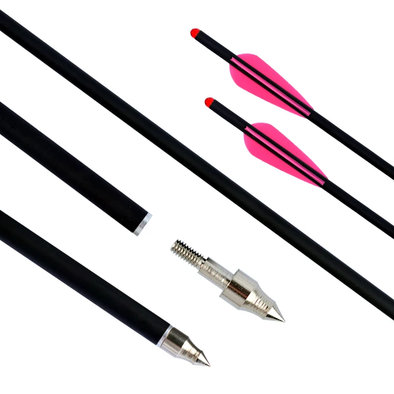 Carbon Arrow for Hunting Archery, Mixed Carbon Arrow, Outdoor Sports, High Quality, 13.5 in, 16 in, 17 in, 18 in, 20 in, 6 PCs