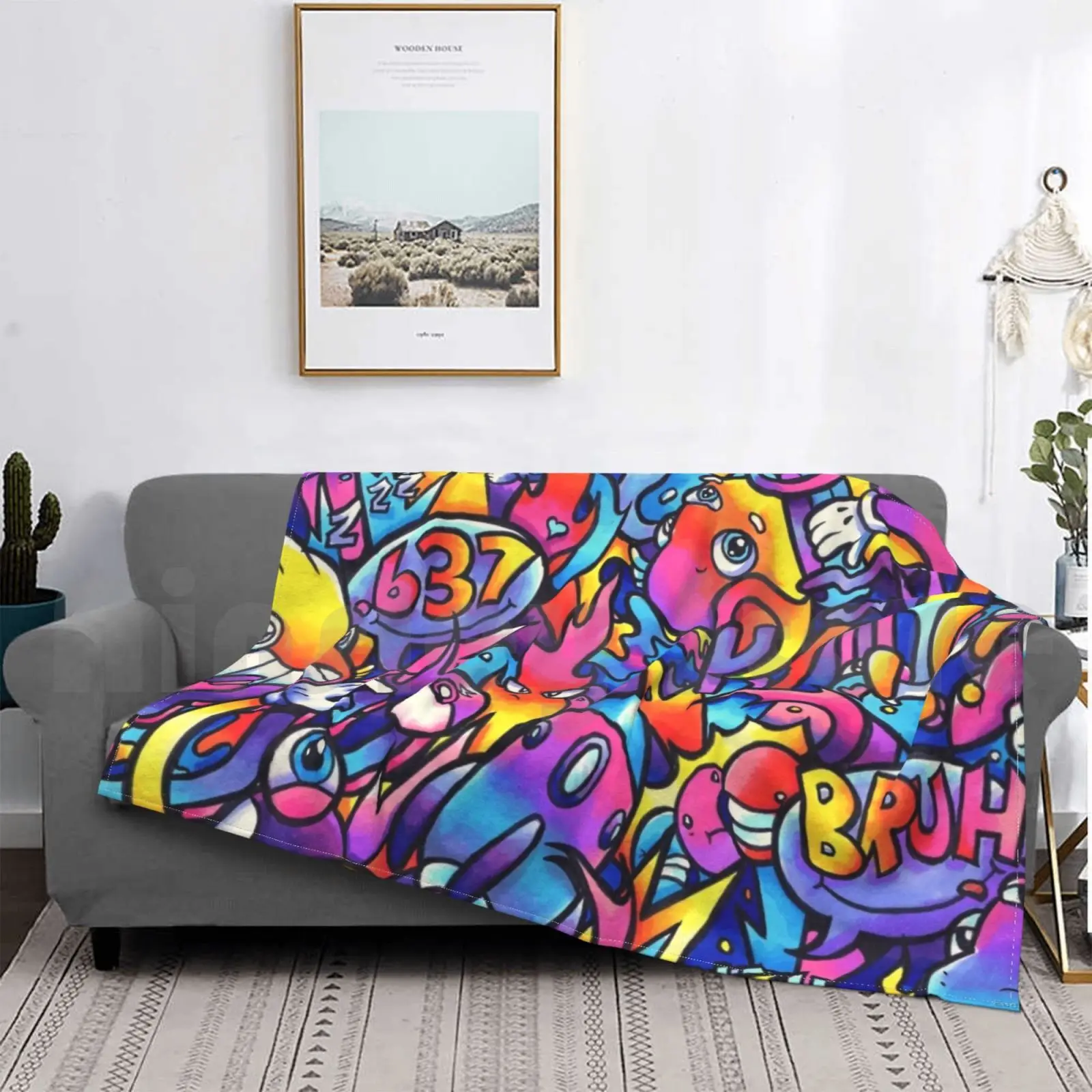 K Y O T O D R E A M S بطانية عصرية مخصصة للفنان خربش خربش آرت Vexx Vexx Art Gawx Gawx Art Copic Copic #3