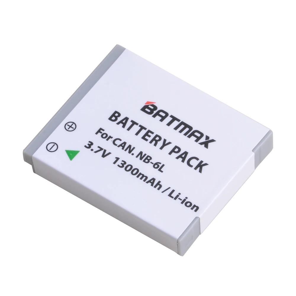 Batmax 1300 MAh NB-6L NB6L NB-6LH Li-ion Pin Cho Máy Canon Công Suất-Bắn SX520 HS SX530 SX600 SX610 SX700 SX710 IXUS 85 95 200 210