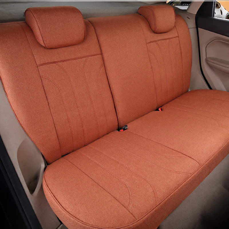 Custom Fit Seats Cover Set for Ford Mondeo 2013 Seat Covers Set Linen Fabric Cars Accessories Seats Supports mk3 mk4 Car Styling