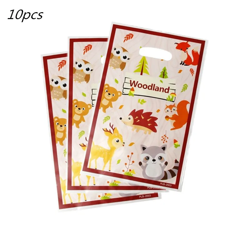 Woodland Geschirr Dschungel Safari Geburtstag Dekoration Wild One 1st Bithday Partei Liefert Wald Tier Papier Platten Banner – Detail 6