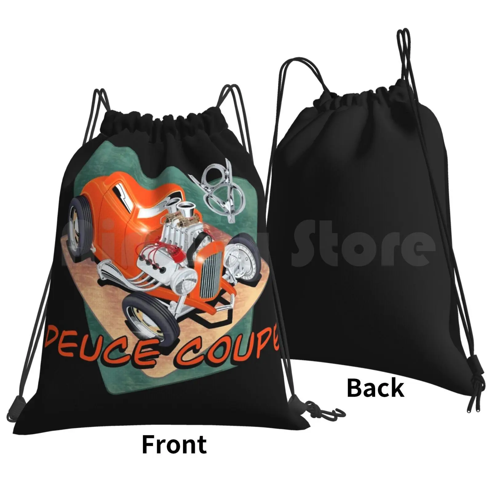 32 Deuce Coupe Backpack Drawstring Bag Riding Climbing Gym Bag 32 Deuce Coupe Hot Rod Street Rod High Boy Hemi Vintage