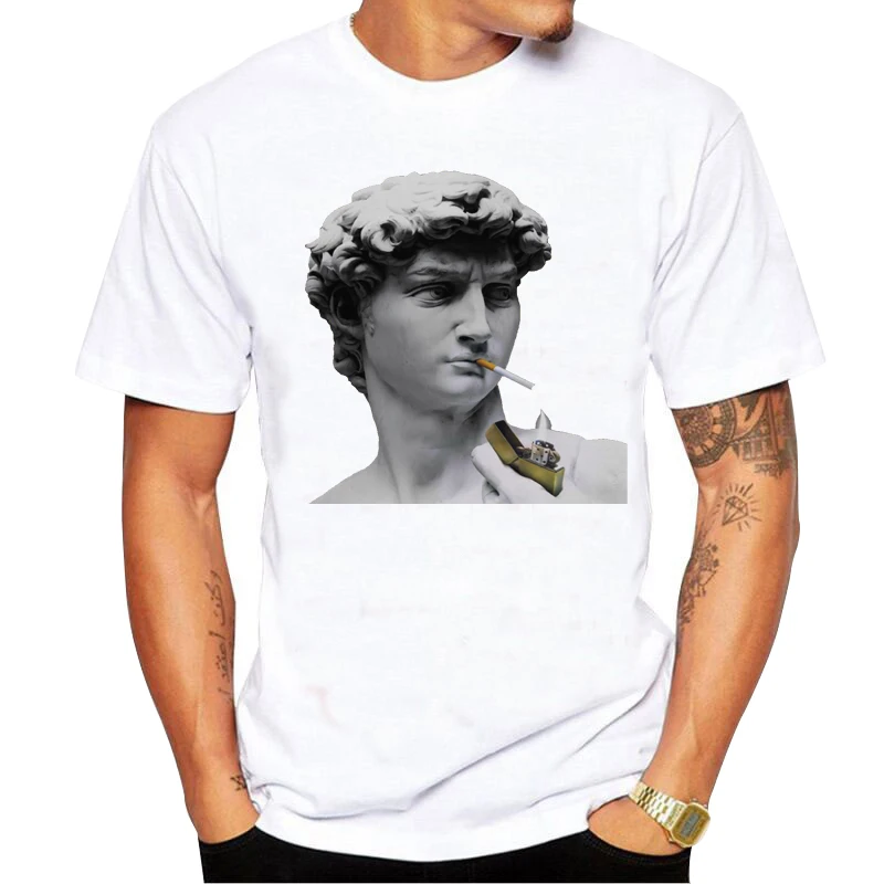 MICHELANGELO Printed T Shirt Summer  T Shirt Popular Tees Amazing Short Sleeve Men Tops Unique Cool