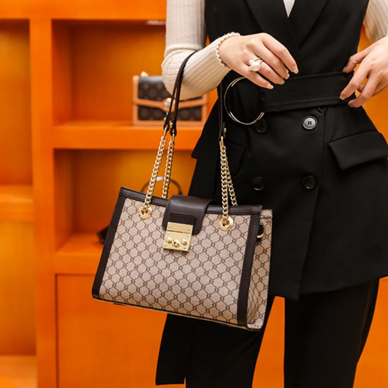 Bolso de marca de lujo para mujer, bandolera de piel sintética de alta calidad, a la moda, para verano, 2021