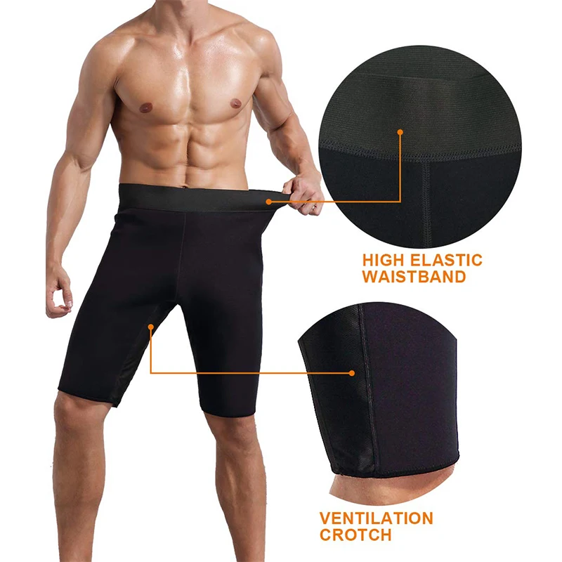 Pantalones cortos térmicos de compresión para hombre, mallas de cintura alta, bóxer de polímero, moldeador antideslizante para gimnasio y Fitness