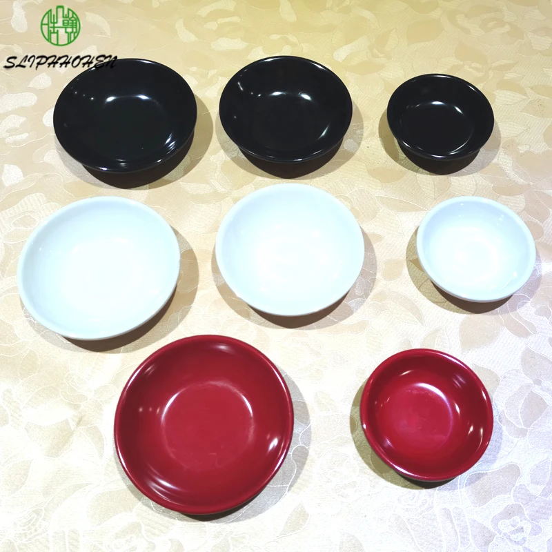 Small Round Seasoning Sauce Mustard Dishes Restaurant Dressing Dinnerware A5 Melamine Imitation Porcelain Tableware