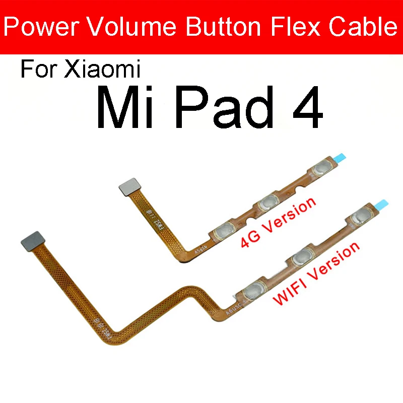 

Power Button Volume Button Mute On / Off Flex Cable For Xiaomi Pad 4 Mi PAD 4 MiPad Tablet 4 4G/WIFI Version Repari Parts