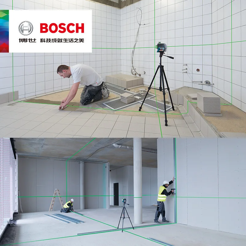 Bosch 12-Line Green Laser Level GLL3-80CGWith Bluetooth 360° Indoor And Outdoor Marking Instrument High Precision  Self-Leveling