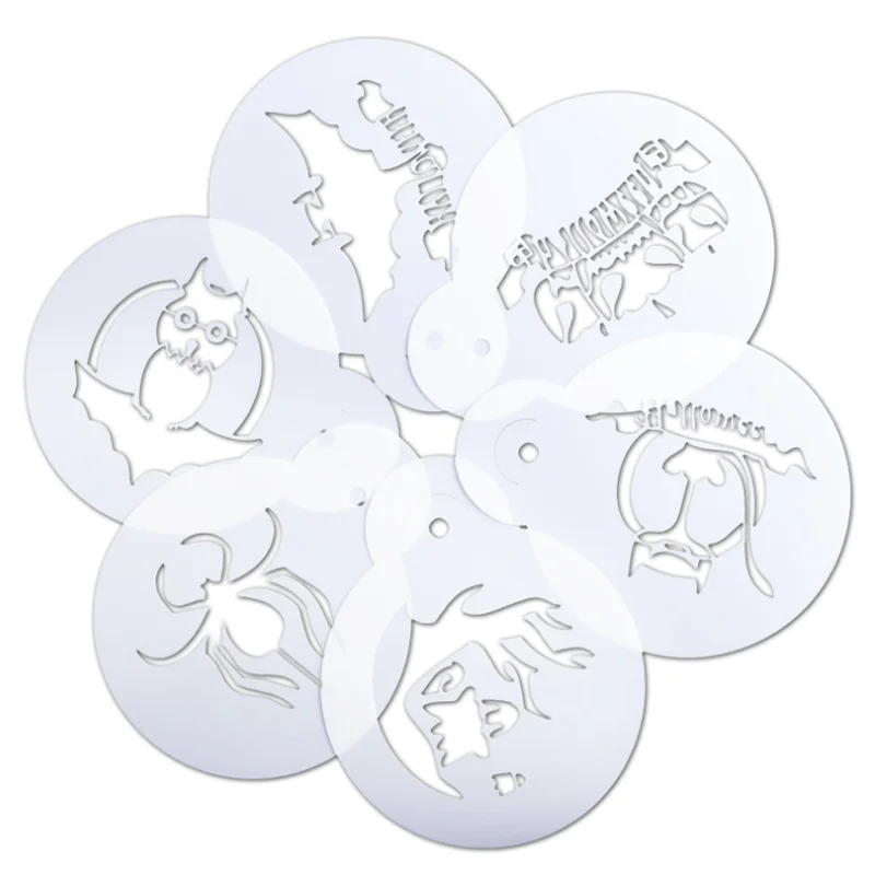 

6pc Halloween Bat Stencil DIY Wall Layering Painting Template Decoration Scrapbooking Embossing Supplies Reusable