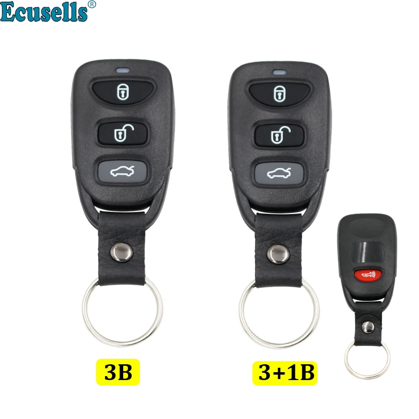 3+1 Panic/3 Button Remote control Key Shell For Hyundai Spectra Veloster Elantra Sonata No battry Holder