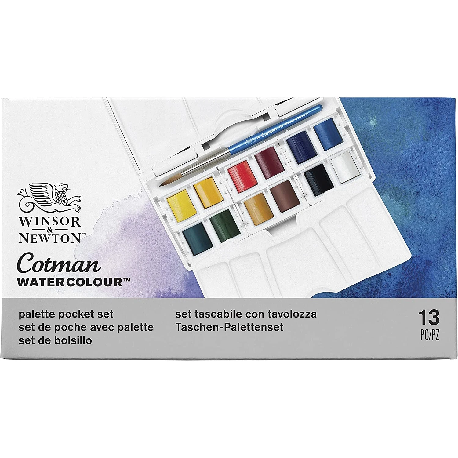 Winsor & Newton Cotman Watercolor 12 colors Pigment  Palette Pocket Set