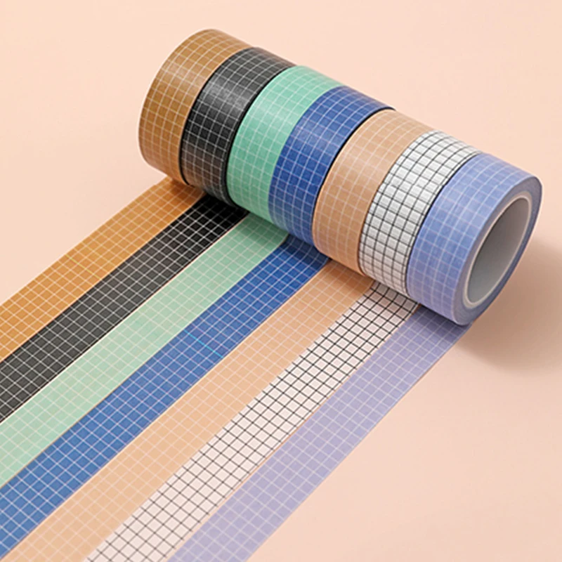 Grid Paper Tape Masking Tape Adhesive Tapes Stickers Stationery Tapes Decorative Adhesive Office Supplies xqmg Stickers Stamping