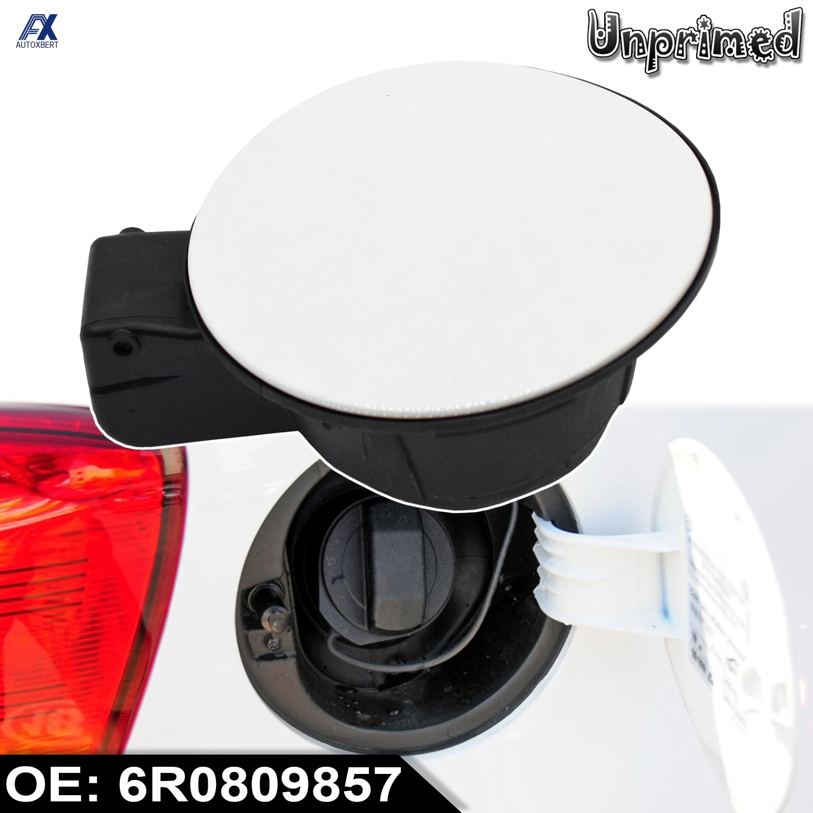 Unprimed Fuel Tank Filler Lid Gas Cover Flap Cap For VW Polo 2011 2012 - 2019 6R0809857 Car Accessories Styling 2015 14 15 16 17