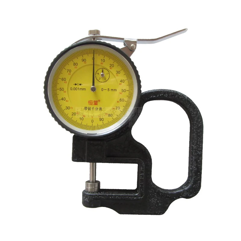 Micron thickness tester 0-5mm 0.001mm Micron Dial Thickness Gauge 10mmx30mm 0.01mm thickness meter  width measuring tool caliper