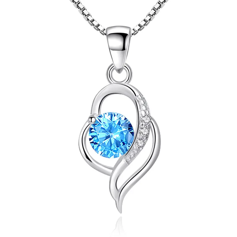 

Женская цепочка с кулоном в виде сердца из серебра 925 пробы, длиной 45 см