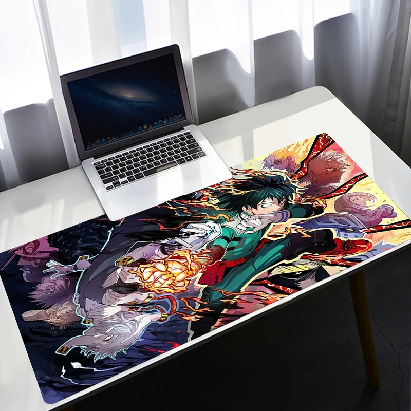 My Hero Academia duża podkładka pod mysz XL Anime podkładka pod mysz dla graczy akcesoria komputerowe duża klawiatura Laptop Padmouse Speed podkład na biurko