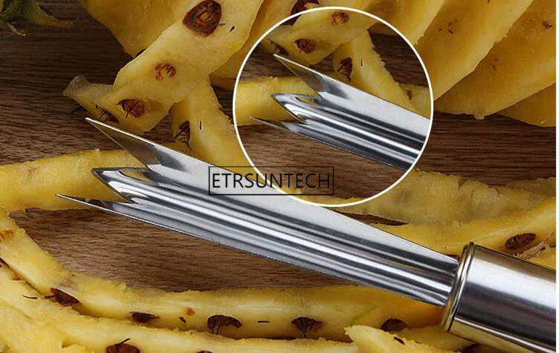 100pcs Stainless Steel Pineapple Peeler Knife Cutter Pineapple Slicer Fruit Corer Pineapple Seed Remover