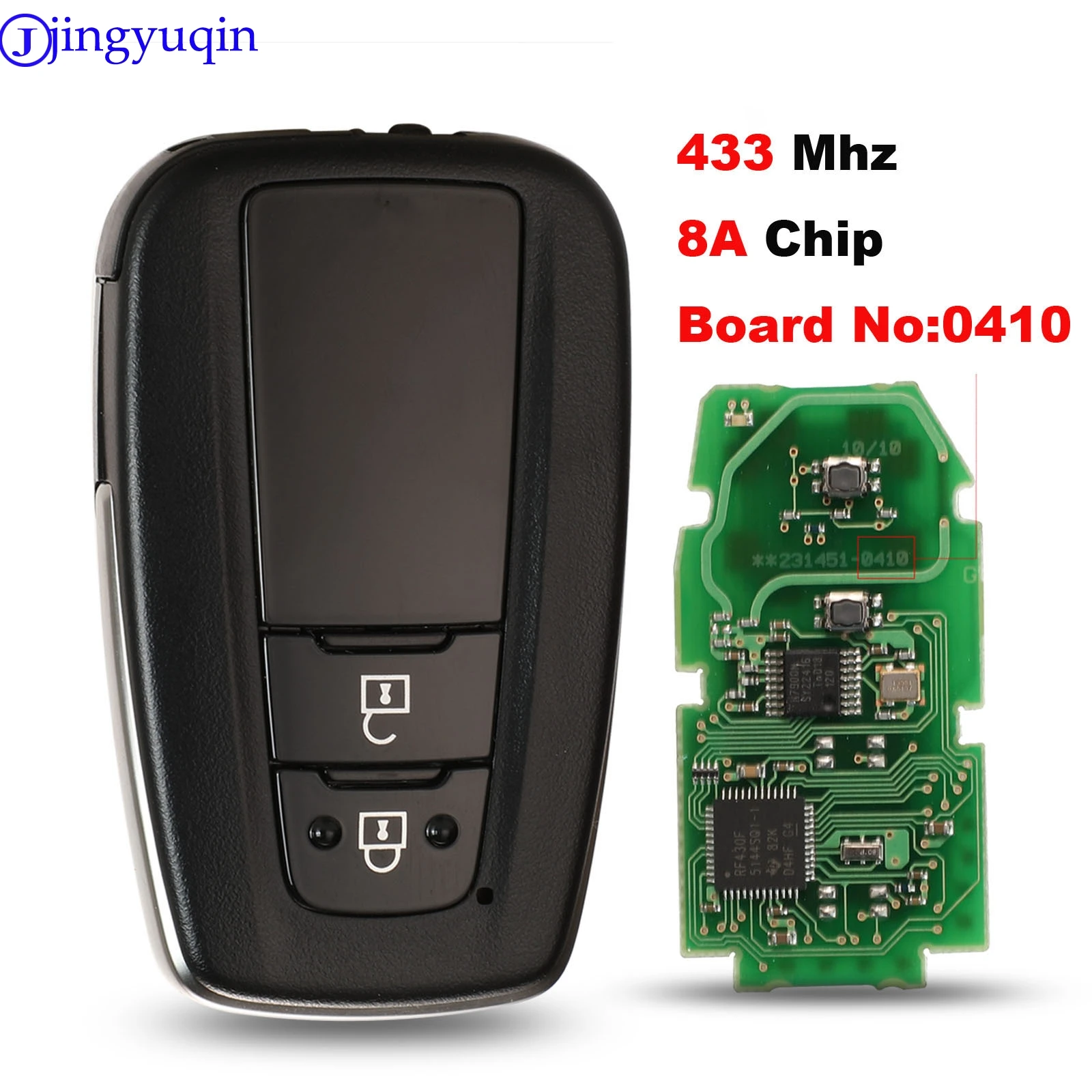 

jingyuqin Remote 2b 433mhz 8A Chip Car Key Control For Toyota CHR C-HR Prado 2017 2018 Prius Camry Corolla RAV4 2018