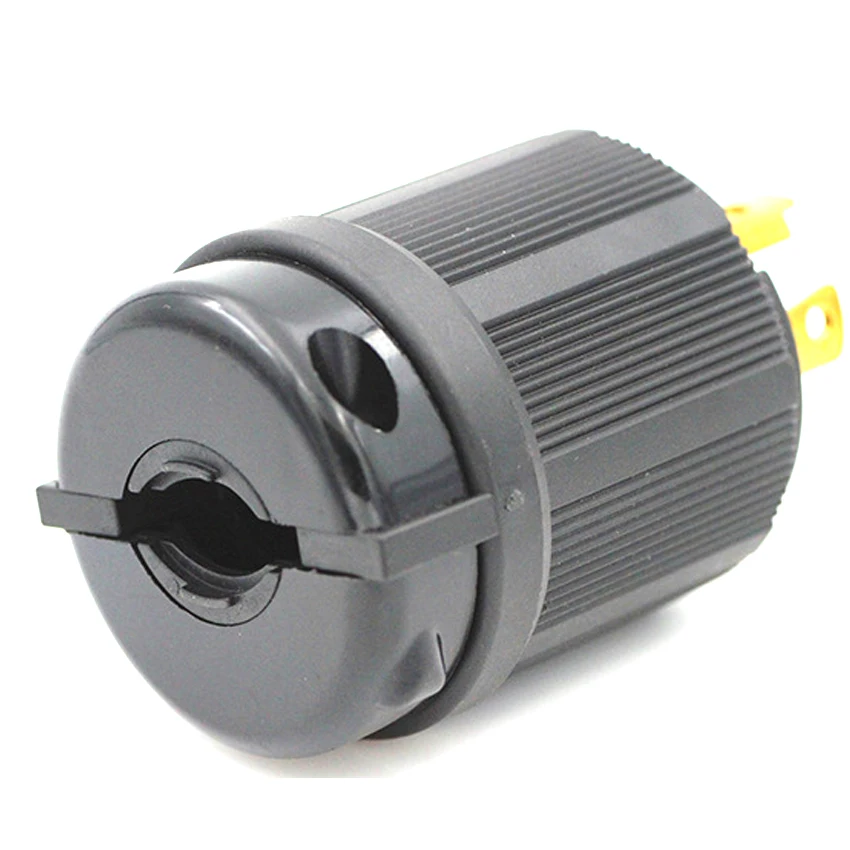 1 Stück Schwarz 30A 125V 250V NEMA L14-30P L14-30R Industrieller Drehverschluss-Stecker Verdrahtungsanschluss Steckverbinder Männlich Weiblich Buchse – Detail 6