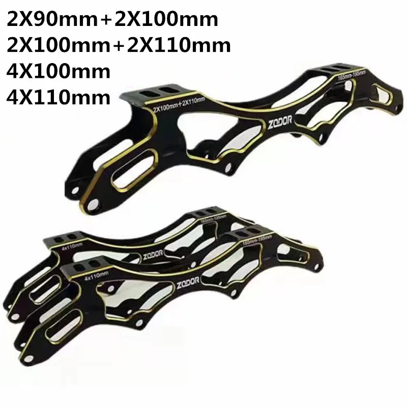 

2X100mm+2X110mm Hi-Lo Inline Speed Skates Base 165mm 195mm Mount Slot 4X100mm 4X110mm High Low Wheel Design Speed Frame Rocked