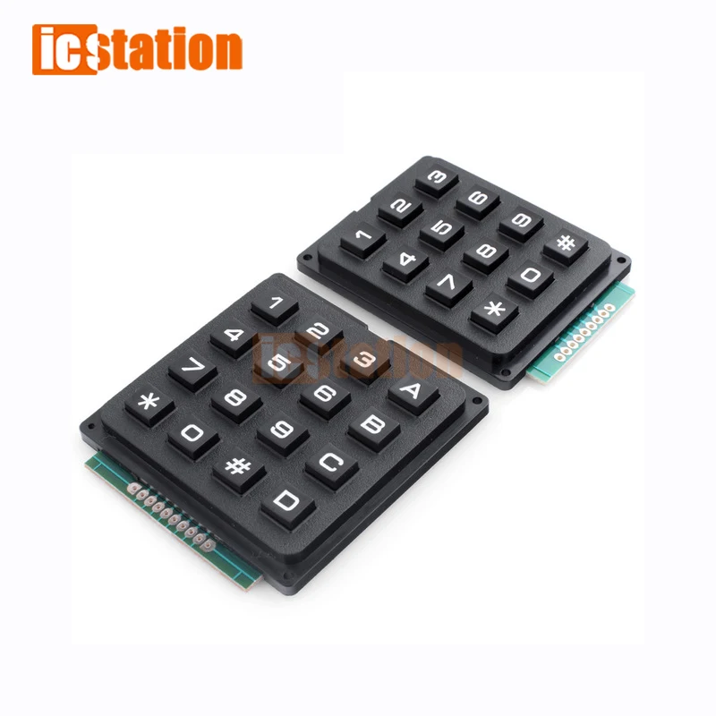 4x4 3x4 Matrix Keyboard Keypad Module Use Key PIC AVR Stamp Sml 4*4 3*4 Plastic Keys Switch for Controller