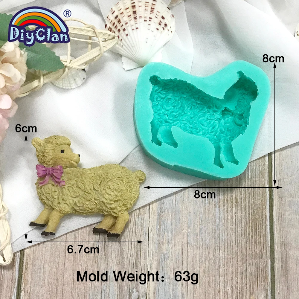 Cute Duck Dog Sheep Milk Cow Model Fondant Silicone Mold Chocolate Biscuit Dessert Cake Decorating Tool DIY Kitchen Baking Mould