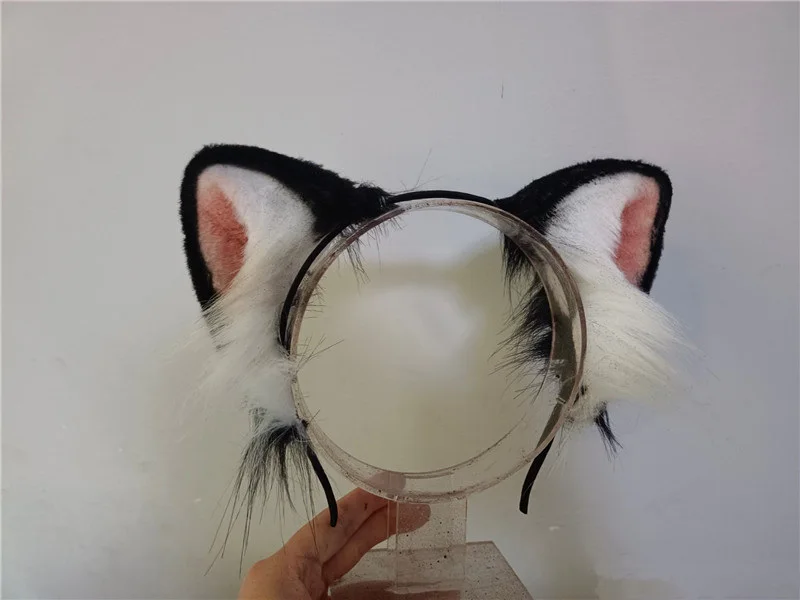 コスプレ毛皮のヘッドバンド,かわいい猫の耳のヘアバンド,ナイトパーティー,アニメ,ヘアアクセサリー