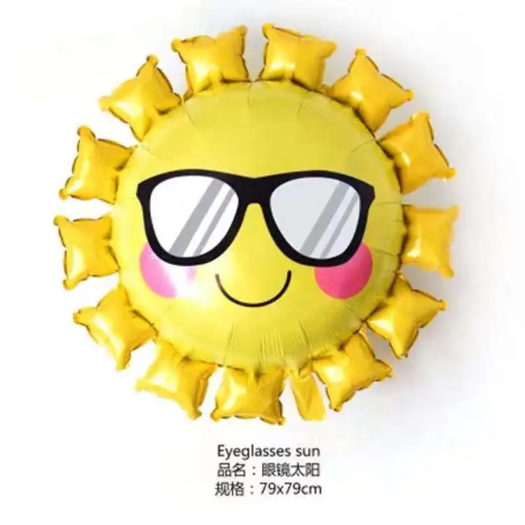 Glasses sun modeling Balloon Party Decoration Photo Props watermelon butterfly pineapple Summer Theme aluminum balloon